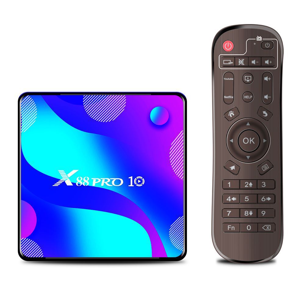 X88Pro10 Network Player Rk3318 Set-Top Box 5Gwifi with Bluetooth 4Ktvbox 4K Host Screen Projection