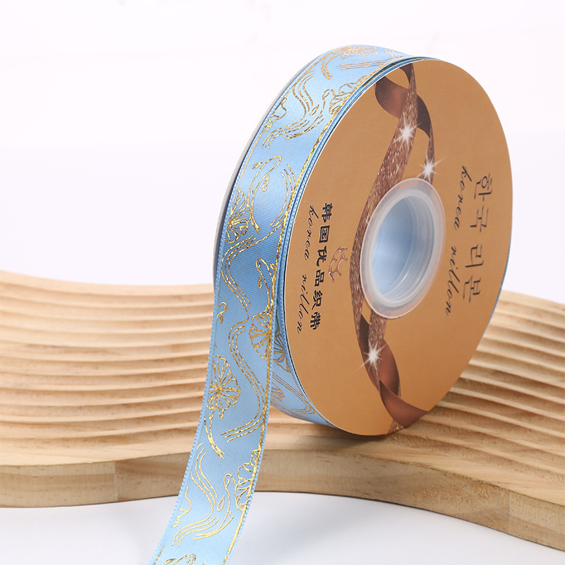 Bandeja de Bar cinta hecha a mano peces Lotus Pond Moonlight láser oro dorado cinta caja de regalo fábrica de embalaje cinta al por mayor