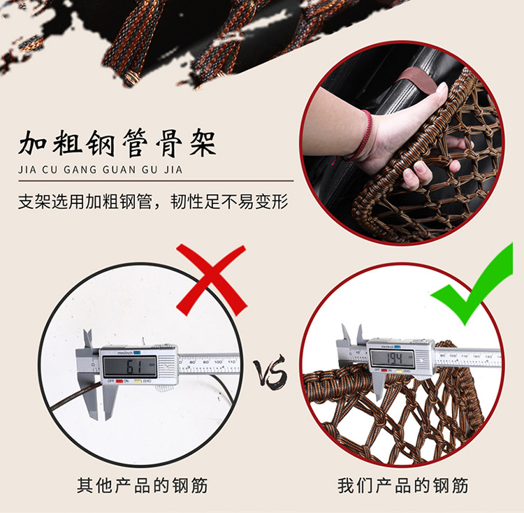 Four-Season Breathable Car Lumbar Support Steel Tube Cushion Office Lumbar Support Mesh Truck Lumbar Cushion Car Seat Pillow Backrest Pillow
