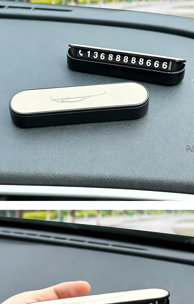 Suitable for Geely Xingyue Ex2 Parking Number Plate, Advanced Temporary Hidden Car Moving License Plate, Car Interior Accessories