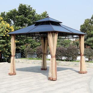 Cross-border outdoor courtyard pavilion sunshade tent mobile outdoor leisure four corner garden farm rooftop villa pavilion