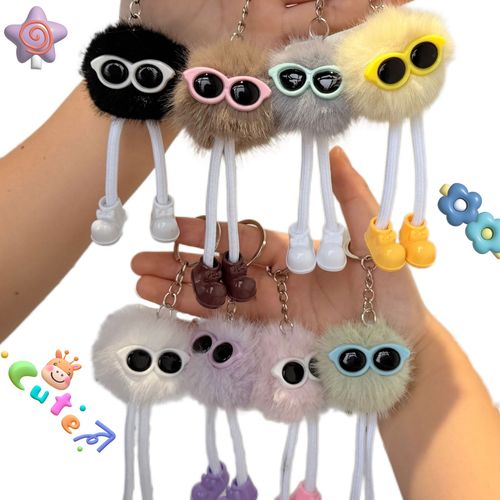 Leggy Plush Hook Decor Ins Style Unique Couple School Activity Doll Gift Keychain Schoolbag Sunglasses