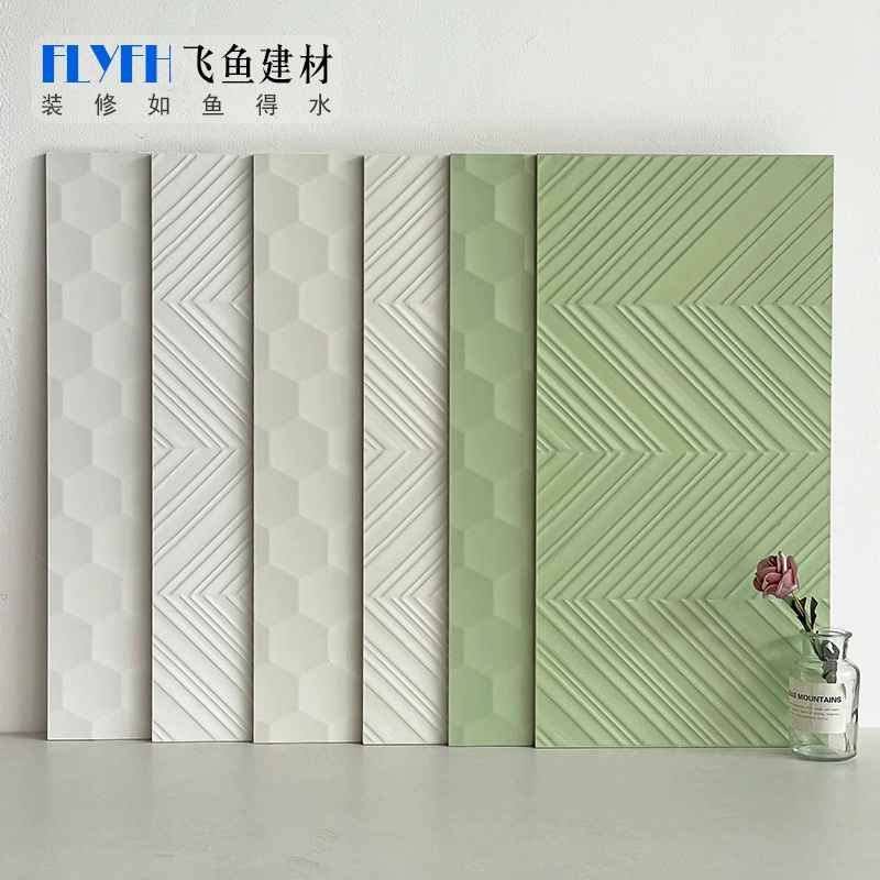 Зеленая плитка для ванной комнаты авокадо 300x600, французская ретро-плитка, сотовая плитка для ванной комнаты, рыбья кость, молочно-белая настенная плитка