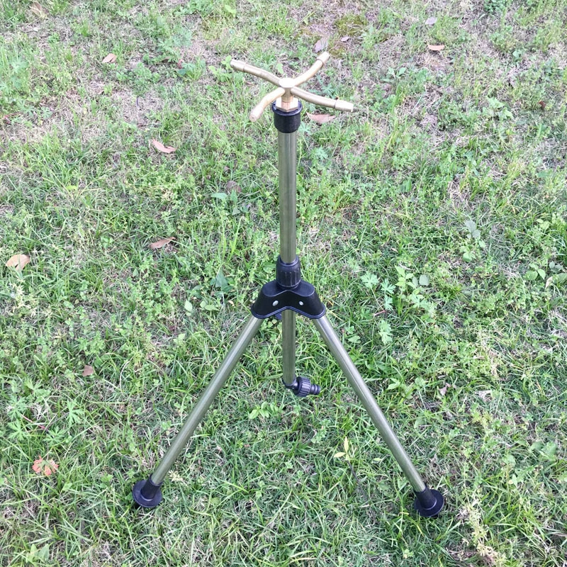 All-brass triple-fork quad-fork 360-degree lawn automatic rotating sprinkler head for garden irrigation spray head
