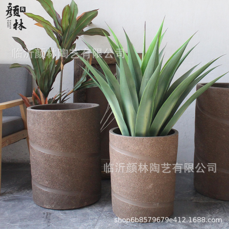 Paisaje maceta roscada maceta verde más alta maceta de arcilla maceta profunda maceta de arena púrpura maceta de cerámica gruesa