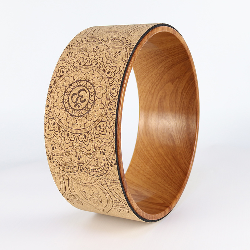 Yoga Wheel Shoulder Opening Beautiful Back Fitness Ring Posture Correction Gadget Pilates Ring Assistant Wheel PU Soft Cork Dharma Wheel Yoga Ring