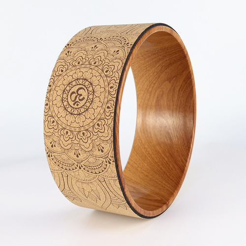 Yoga Wheel Shoulder Opening Beautiful Back Fitness Ring Posture Correction Gadget Pilates Ring Assistant Wheel PU Soft Cork Dharma Wheel Yoga Ring