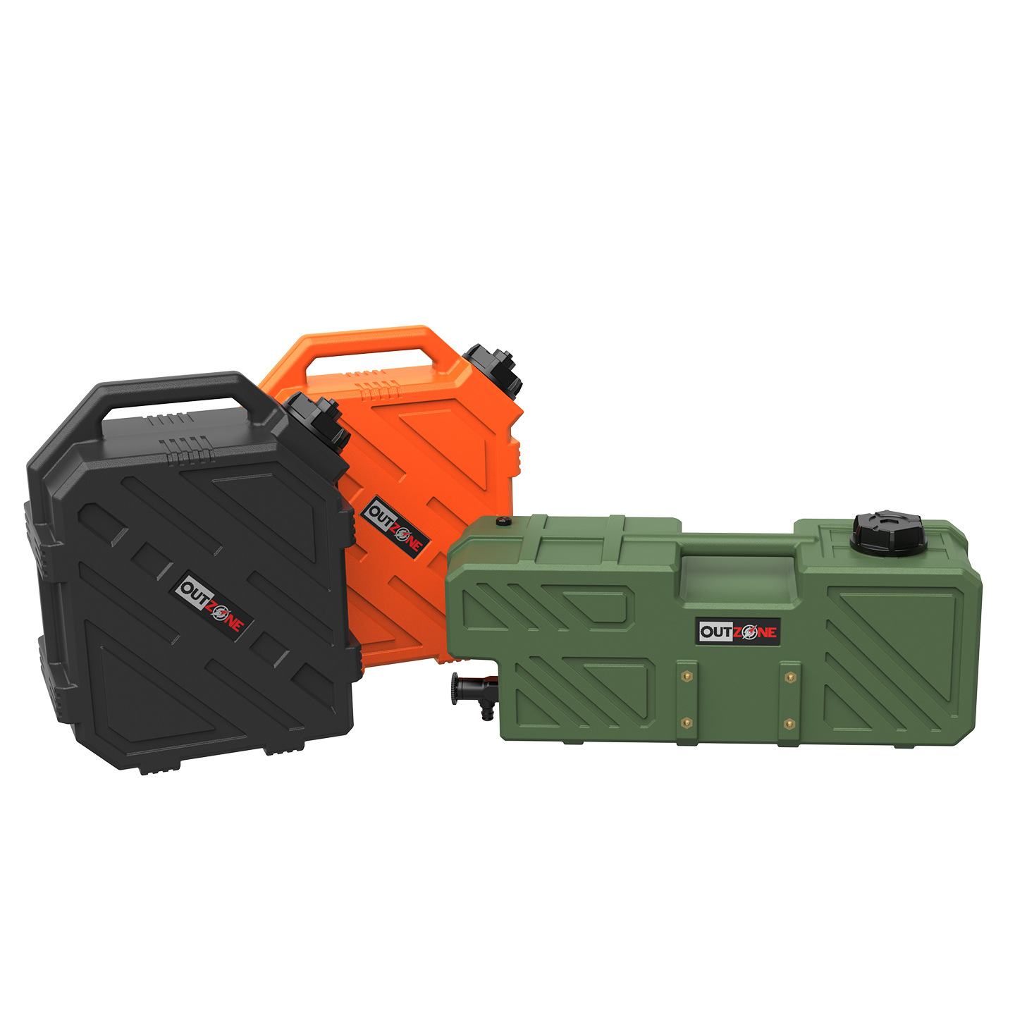 OUTZONE Car-Mounted Backup Water Tank Plastic Tactical Outdoor Water Storage Bucket Food-Grade Off-Road Self-Driving Emergency Water Tank