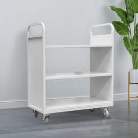 学校图书馆静音钢制三3层平板书车图书室书车工厂批发招投标直供