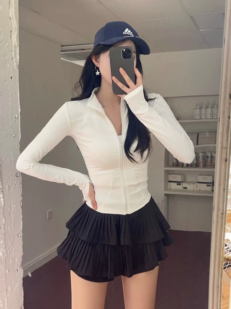 Быстро сохнущая тренировочная куртка, спортивная майка Slim Fit, 2‑сторонняя эластичность с встроенным карманом (S–XXXXL)