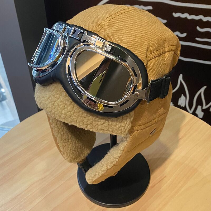 Fábrica en stock para hombres y mujeres Otoño e Invierno motocicleta forrada de lana Lei Feng sombrero cálido sombrero forrado de lana protección para los oídos sombrero de motocicleta