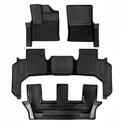 Suitable for 2022 Toyota Land Cruiser Land Cruiser LC300 Car Mat TPE Mat (Modelə uyğun ayaqaltı) - 2022-cool-lutzelc300-7-seater-floor-mats-left-hand-drive