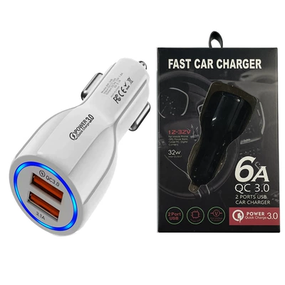 USB QC3.0 fast charging car: Mobil şarj cihazları - chicken-leg-348-white-original-inner-support-packaging
