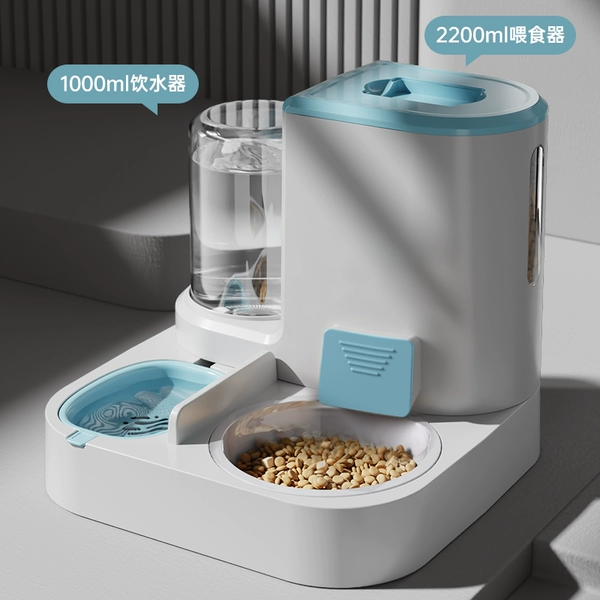Sky Blue-ceramic bowl + filter element [multiple filtration/automatic grain dispensing]