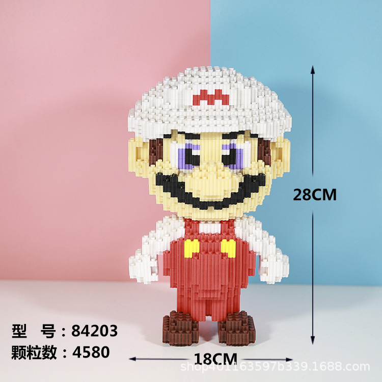 CLS moda Lesen gran diamante pequeñas partículas de montaje bloques construcción juguete los niños Super Mary Mario adornos