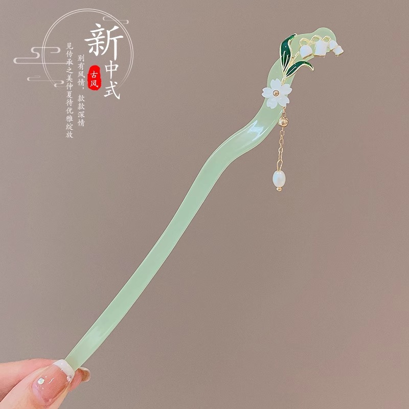 Estilo antiguo borla Flor horquilla de las mujeres nuevo estilo chino de alta calidad accesorios para el cabello Hanfu tocado horquilla paso sacudida updo horquilla para el cabello