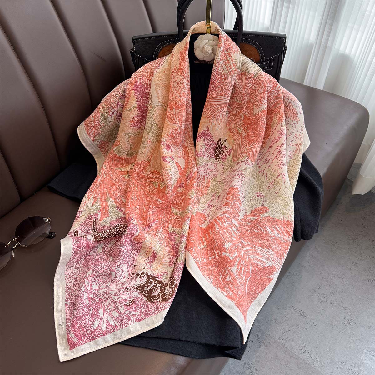 Cachecol de caxemira para mulher elegante macio e quente_voghion.com
