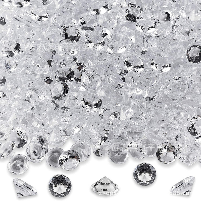 8mm acrylic sharp drill pointed bottom naked drill beauty box flower arrangement filling DIY nail beauty wedding loose drill