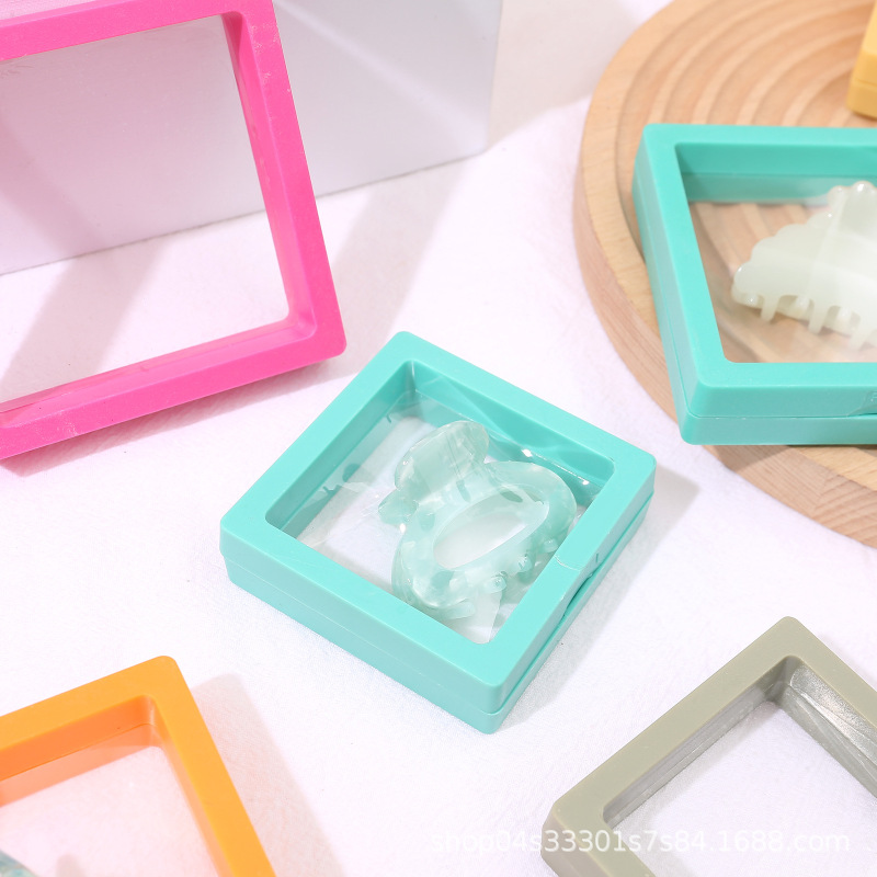 Transparent Pe Suspension Box Jewelry Necklace Earrings Accessories Gift Packaging Box Storage Box Ring Box Promotion