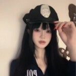 跨境欧美警察帽夏季大帽檐帽子成人制服万圣节道具平顶八角帽外贸