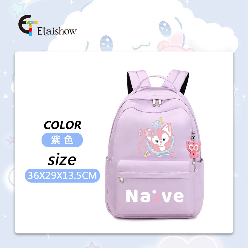 Mochila escolar para estudiantes de primaria y secundaria, versión coreana de color sólido, gran capacidad, estilo moderno para mujer