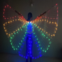 跨境热销儿童金翅道具舞蹈表演服LED发光翅膀蝴蝶披风led精灵翅膀
