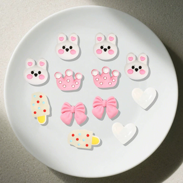 Rabbit, set, 12 pieces