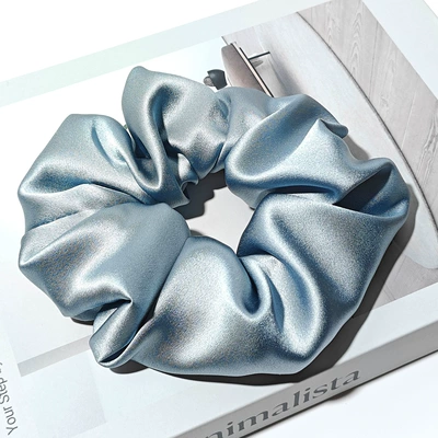 High-End Hair Accessory for Women, Saç üçün rezinlər - 30mm-6cm-hair-tie-haze-blue