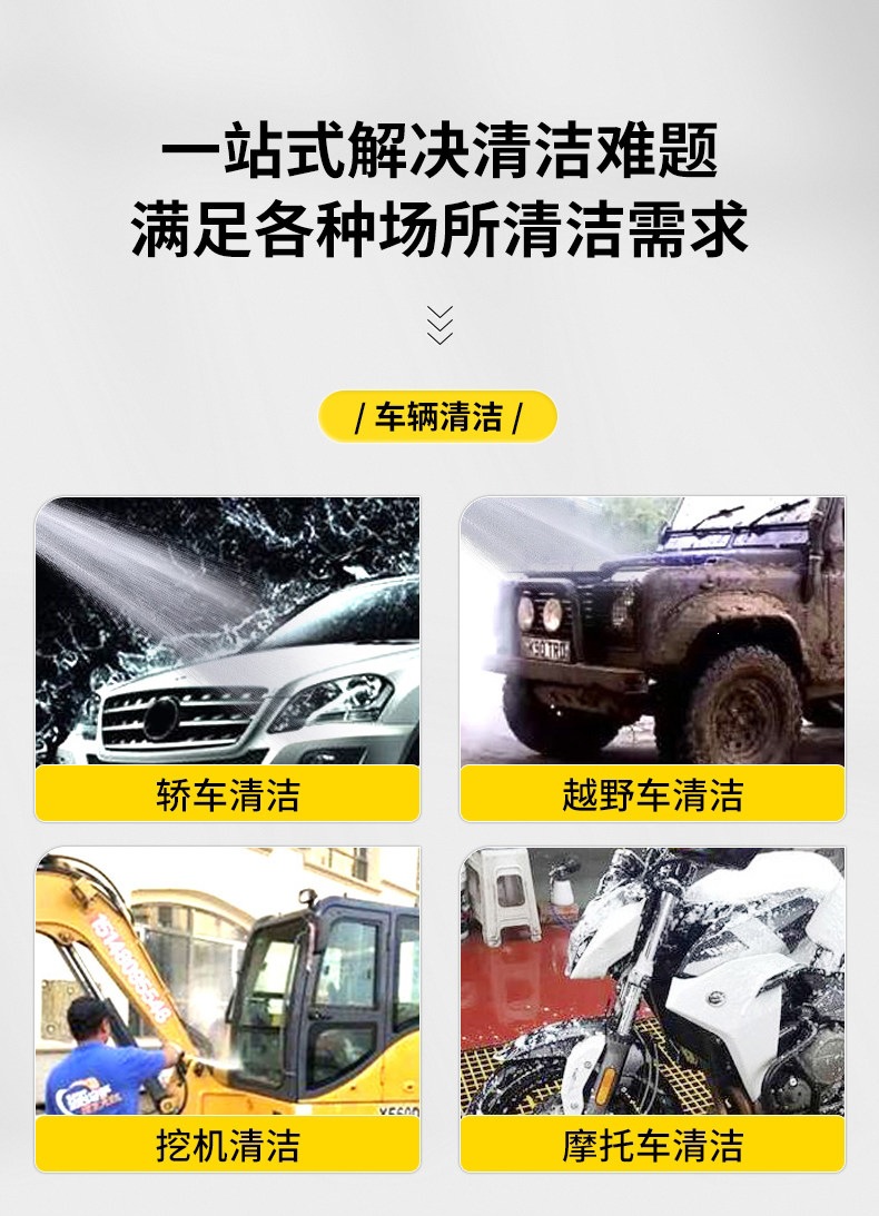Car Washing Machine, Household 220V High-Pressure Water Pump, High-Power Car Washing Gun, Powerful Floor Cleaning Machine, Car Cleaning Machine