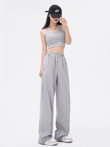 American sweatpants women's spring and autumn overalls banana pants jazz casual pants loose wide-leg pants