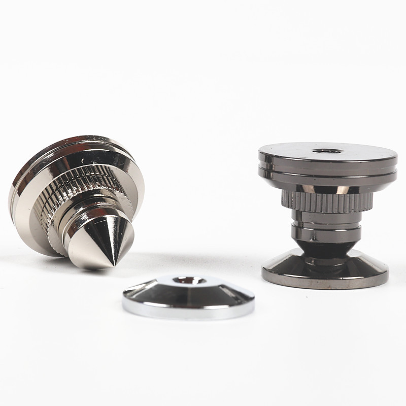 Altavoz de metal a prueba de golpes Pie de uñas almohadilla de pie de cabeza redonda de uñas de audio altura aumento de uñas todo tipo de rack subwoofer muebles trípode