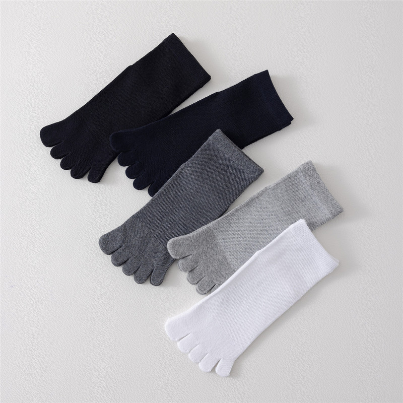 Men's Running Sports Full-Cotton Mesh Summer Socks Five Fingers Men's Mid-Tube Toe Socks Men's Running Sports Full-Cotton Mesh Summer Socks Five Fingers Men's Mid-Tube Toe Socks
