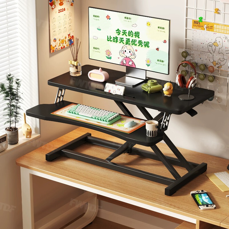 Standing Adjustable Work Desk, Foldable Computer Height-Adjustable Stand, Home Office Desk, Adjustable Monitor Stand