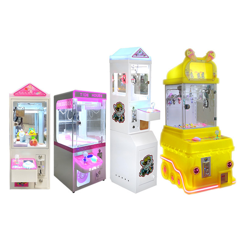 Pequeña máquina de muñeca atrapar monedas comerciales una persona boutique clip muñeca máquina de hardware transparente clip muñeca versión de exportación