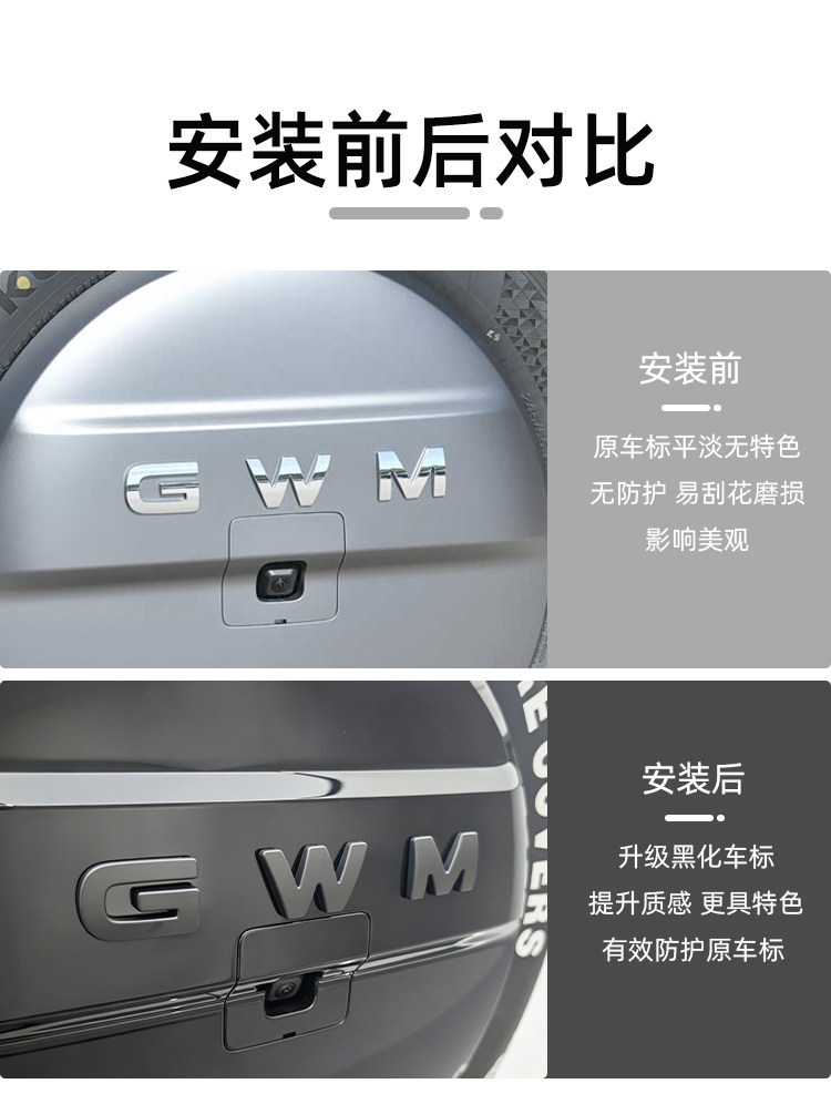 26 Models of Haval Raptor Plus Car Logos, Blackened Rear Logos, Rear Car Logos Made of Abs Material, Personalized Car Logos, Scratch-Resistant and Wear-Resistant Stickers