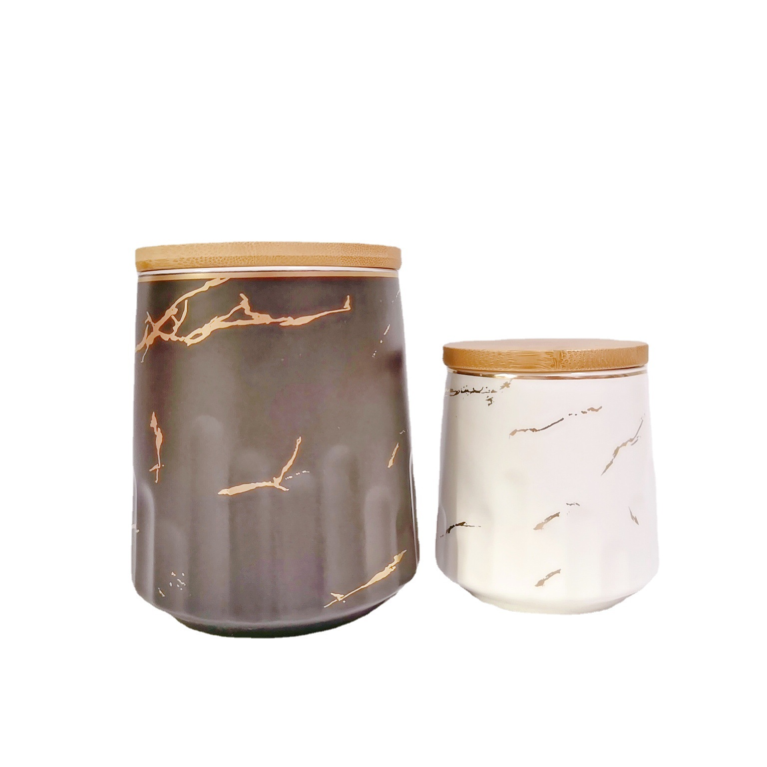 Tarro sellado de cerámica frasco de almacenamiento de exportación transfronteriza tapa de madera Tarro de almacenamiento de té condimento de cocina tarro de café tarro traje