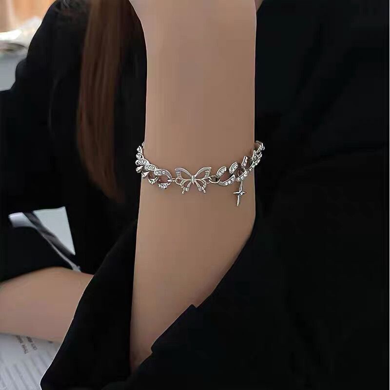 Korean Style Ins Hip-Hop Couple Bracelet for Men and Women Niche Design Girlfriend Bracelet Birthday Gift Cold Style Bracelet