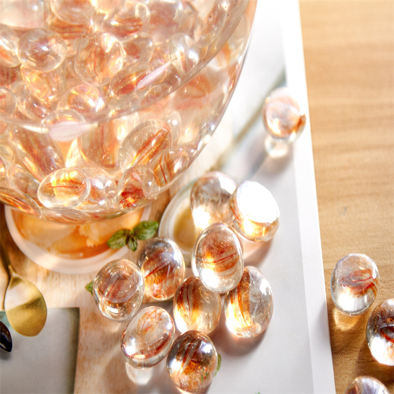 D 17-19mm 황금 고양이 눈 플랫 비즈