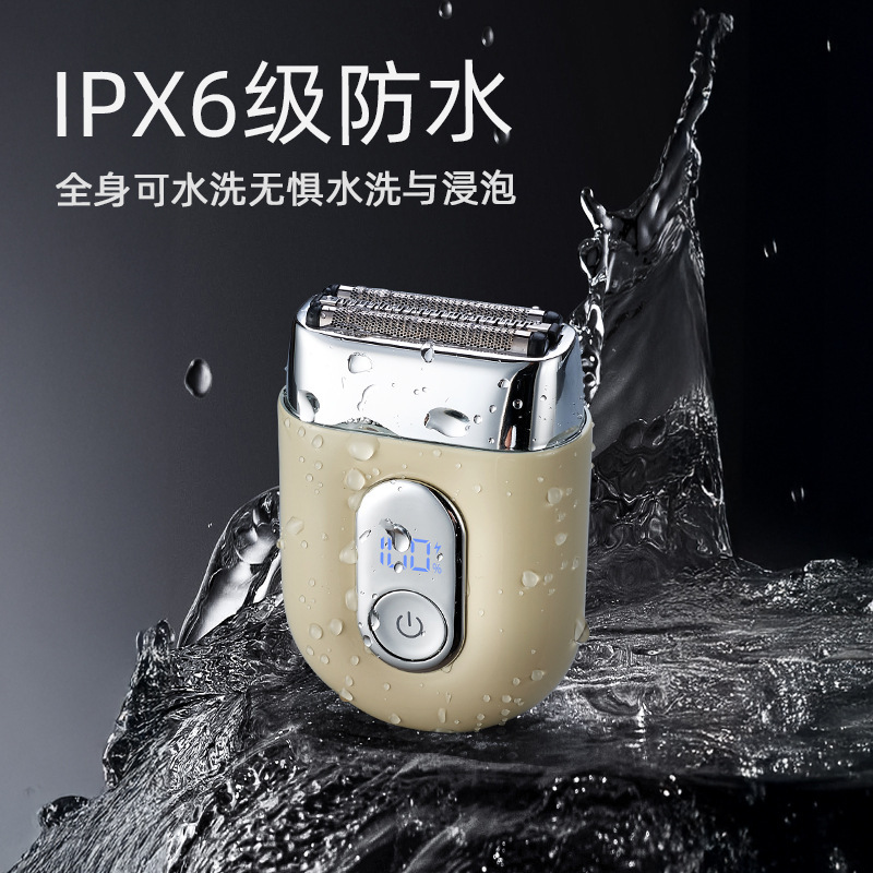 往復式 3 ヘッドミニ合金電気シェーバー洗えるデジタルディスプレイ高速充電ポータブル旅行男性シェーバー|undefined