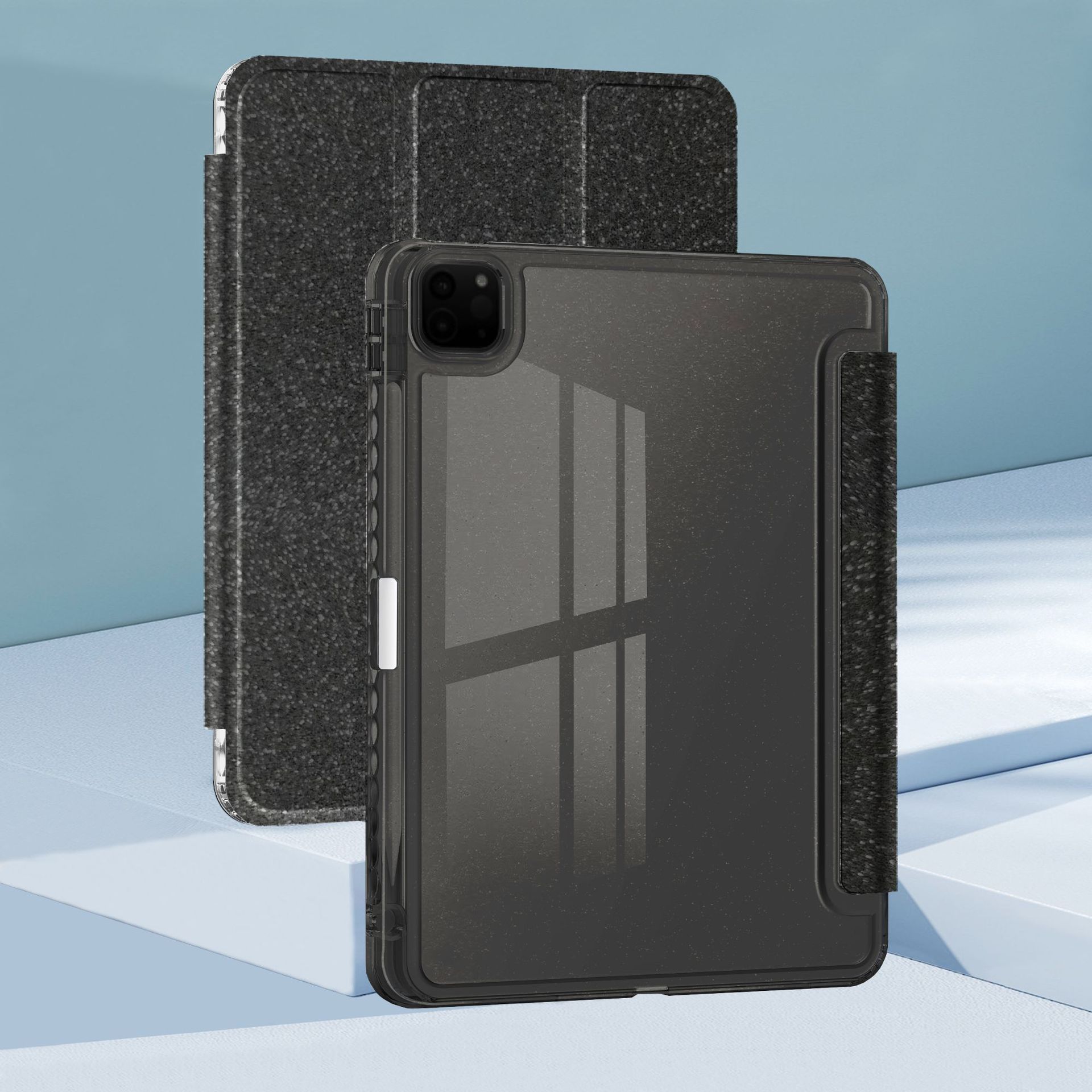 Funda protectora para iPad 11.ª generación 2026, set de funda acrílica con purpurina anti-doblez para iPad Air 8 con ranura para lápiz, funda para Air 11 A17