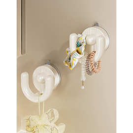 浴室免打孔挂钩发圈收纳发箍架卫生间吸盘挂钩发夹皮筋头绳置物架