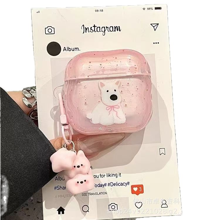 Pink Splash Moxie Highland Puppy Airpods Pro4 Cover auriculares Pro3 Bluetooth auriculares