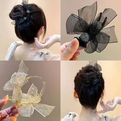Butterfly bow hairpin magic clip ball head clip summer hair clip hair clip for the back of the head hair accessory shark clip hair accessory