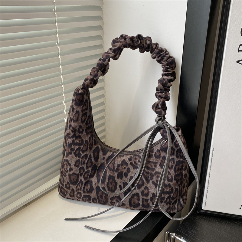 Bolso Tote con estampado de leopardo retro mujer 2024 otoño e invierno nuevo estilo de trabajo y viaje de gran capacidad Bolso de mensajero Bolso de hombro