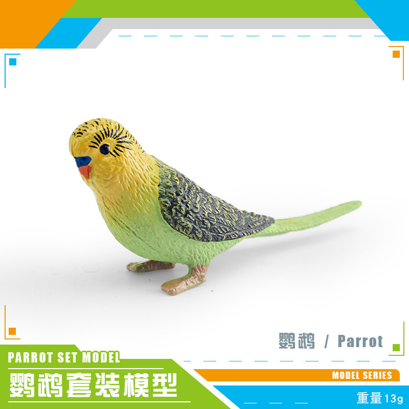 Exportación transfronteriza de simulación de pájaros modelo de papagaios peonía papaio de escritorio decoración estática juguetes