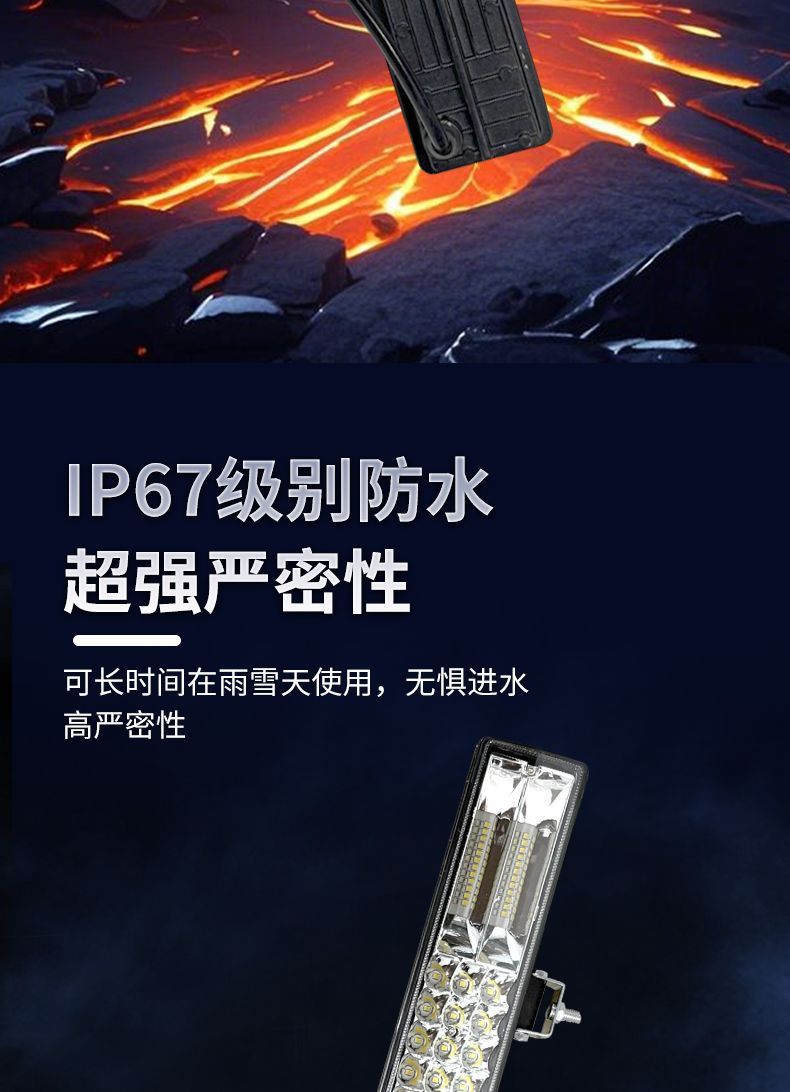 Car Led Strip Spotlight 12V24V Modified Electric Car Light Truck Light Super Bright Flash Light Fog Light Astigmatism