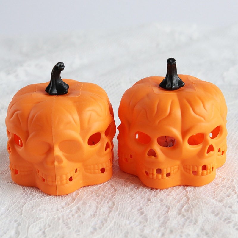 Halloween hueco cráneo lámpara de vela bar KTV atmósfera props LED flash luz de noche lámpara de calabaza