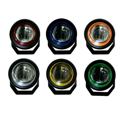 Motorcycle Led External Spotlight with Dual Yellow and White Lights, Integrated High and Low Beam, Electric Vehicle Lens Headlight, Waterproof Modification (Motorcycle headlights, headlights) - single-pack-red-cover