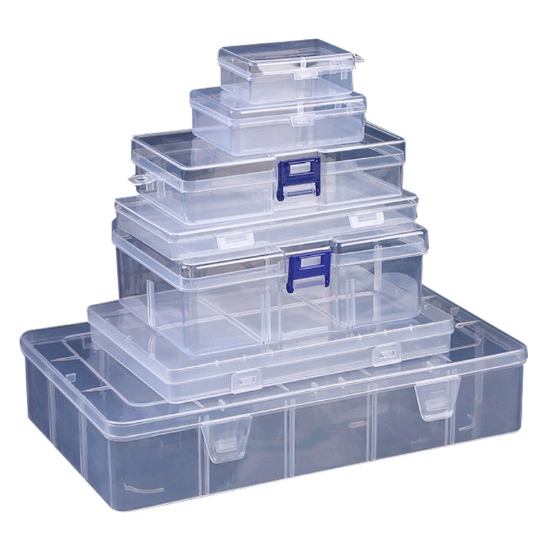 Прозрачный пластик внутренняя пустая коробка пластиковая коробка для масок аппаратные инструменты образец коробка рыболовных снастей канцелярские принадлежности упаковка аксессуары Организация коробка