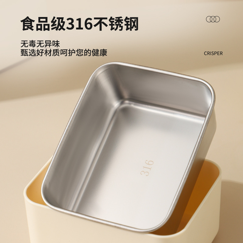 不锈钢保鲜盒午餐盒上班族多层饭盒便携式可微波加热带饭神器便当|undefined